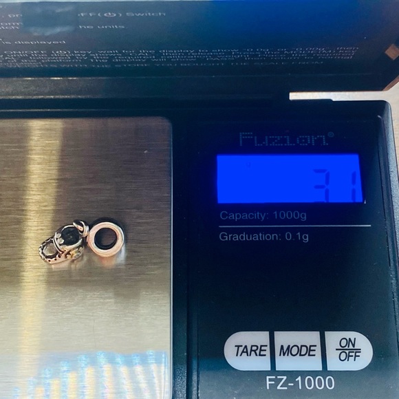 EUC Pandora 790403CZB Sterling Silver & 14k Gold Baby Boy Booty Dangle Charm - Picture 9 of 9